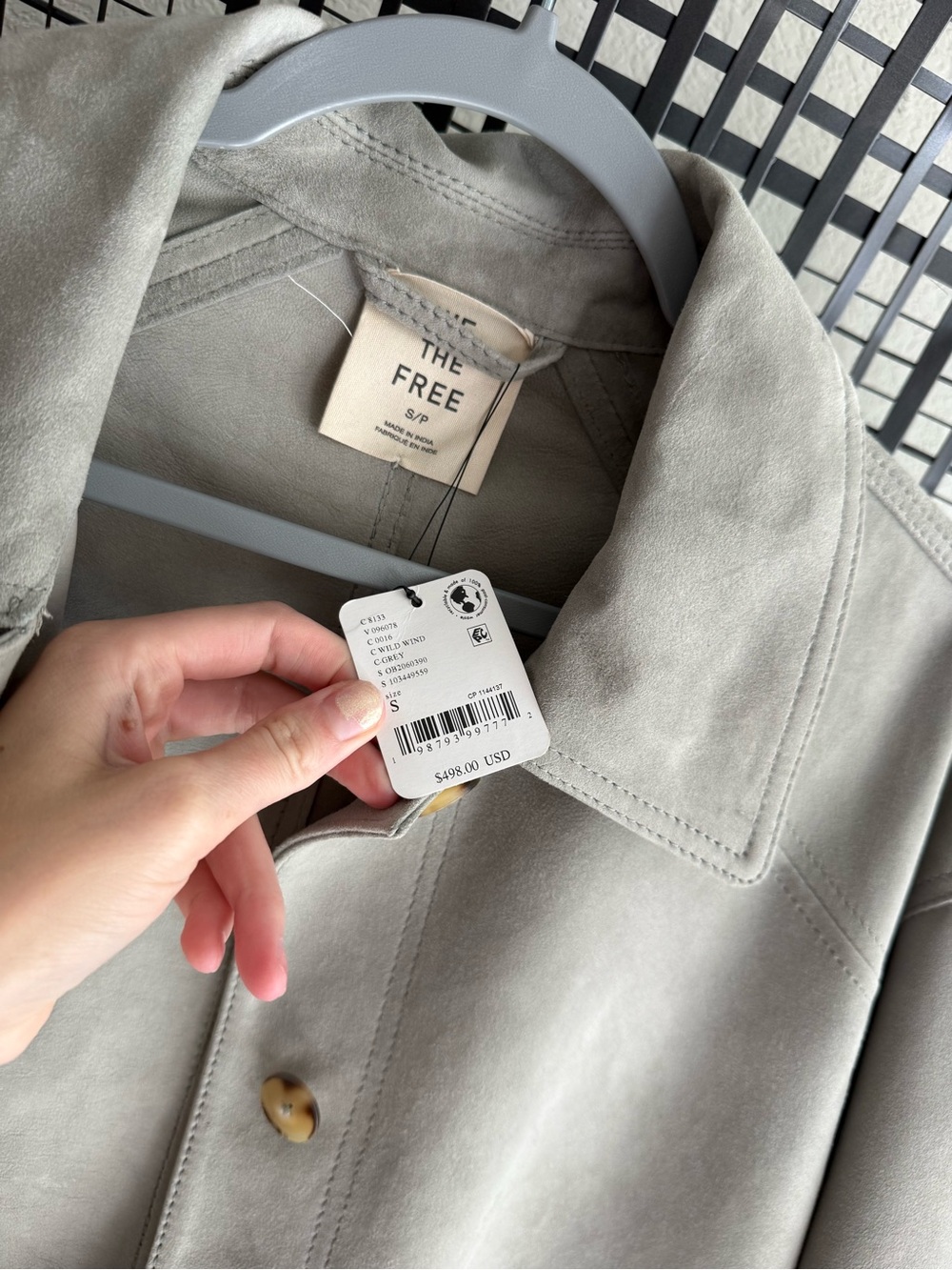 Free people Annalise suede jacket grey - Picture 3 of 8